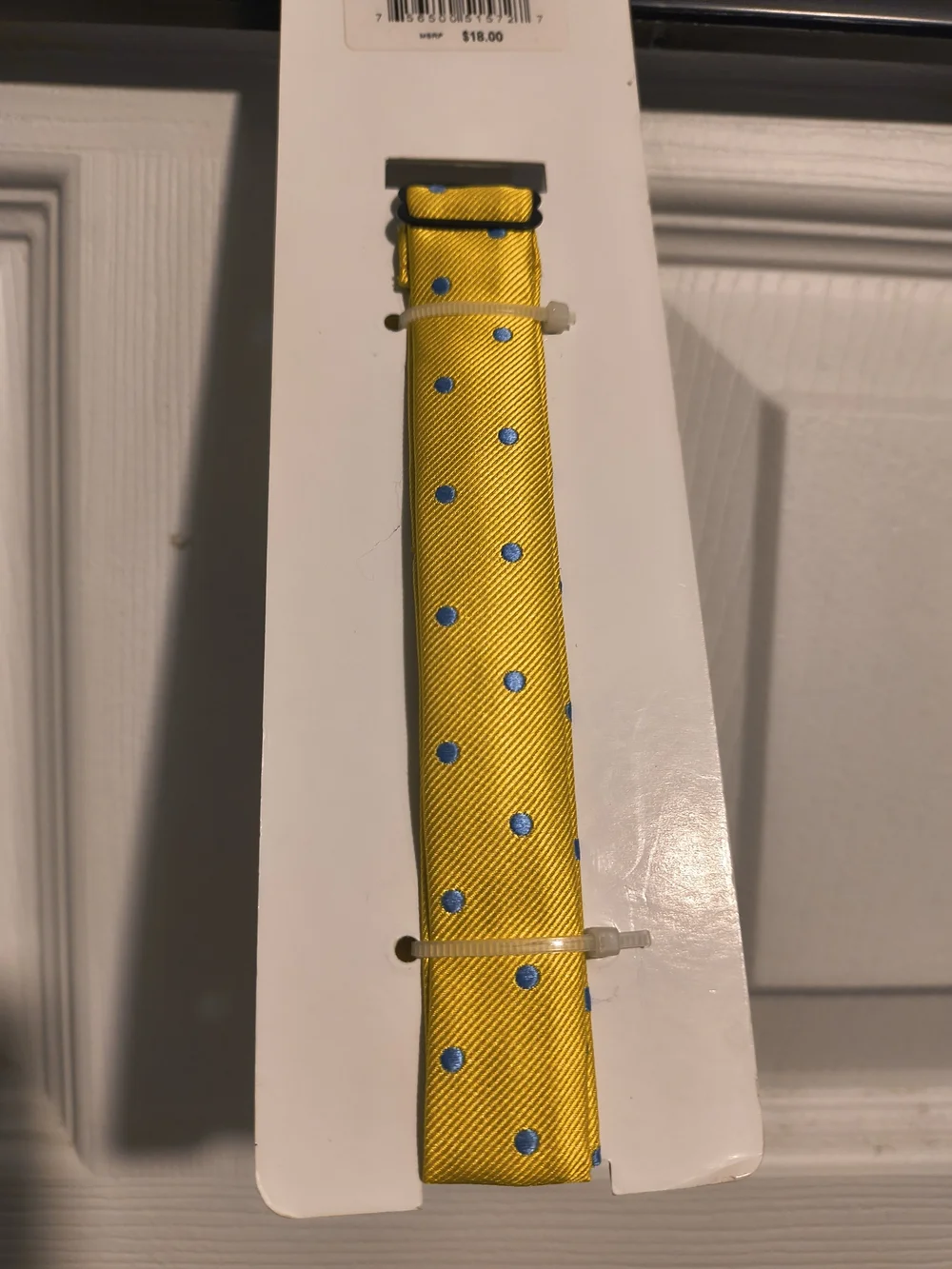 Izod Yellow Bow Tie with Blue Polka Dots